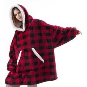 Winter Oversized Deken Met Mouwen Oversized Hoodie Fleece Warm Comfy Hoodies Sweatshirts Giant Tv Deken Vrouwen Hoody Gewaad