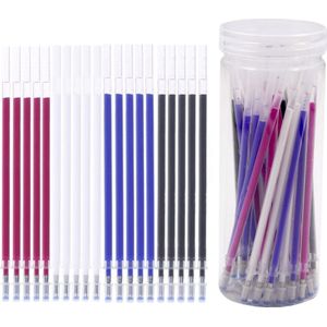 50Pcs Hoge Temperatuur Verdwijnende Pen Refill Voor Diy Patchwork Pu Leer Stof Marker Warmte Uitwisbare Pen Met Een Opslag doos