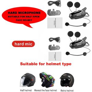 Motor Helm Intercom Bt V5.0 Motorfiets Draadloze Headset Interphone Speaker Draadloze Handsfree Motorfiets Oortelefoon Voor 2 Rider