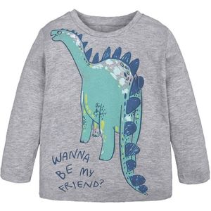 Mode Herfst Baby Longsleeve T-shirt Kinderen Cartoon Ronde Hals Kids Kleding Baby Jongens Dieptepunt Katoenen Shirt