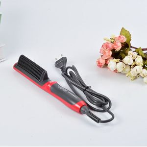 Elektrische Haar Rechttrekken Borstel Kam Stijltang Keramische Verwarmde Flat Iron Hair Molding Tool Brosse Chauffant