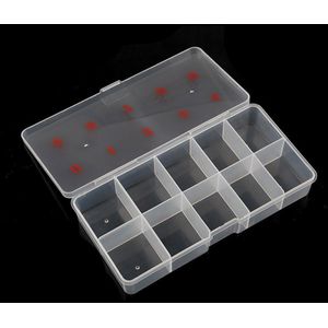 1 Pc Clear Nail Art Lege Storage Case Nail Tips Box Gems Rhinestone Crystal Bead Display Accessoires Plastic Container Ta #072