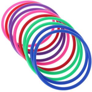 10 stuks Plastic Toss Ringen Doel Gooien Carnaval Achtertuin Park Games Kinderen Intelligentie Ontwikkeling Educatief Oefening Speelgoed