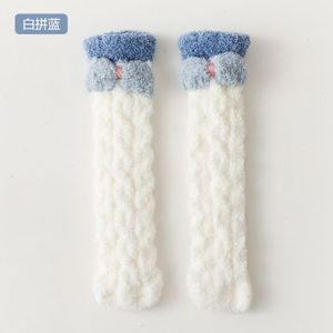 Mooie Winter Warm Baby Sokken Dikke Coral Fleece Stitch Vleugels Kinderen Sokken Knie Hoogte Vloer Sok Voor 0-8Y Kids Kerst