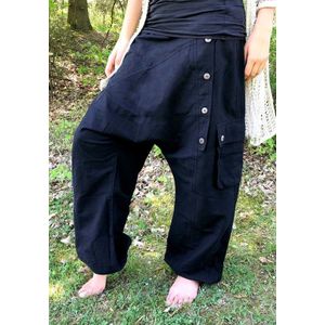 Mannen Groen Harembroek, Casual Bloeiers Aladdin Losse Broek Voor Yoga Meditatie Outdoor