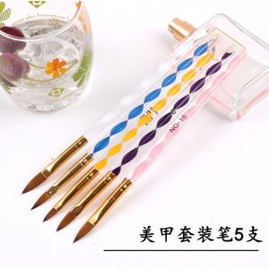 Jk (KL-5) acryl Brush Tool Manicure Gesneden Geschilderd Pen 5 Sets Van Lichttherapie Pen Acryl Spiraal Pen Kristal Pen Nail Pen