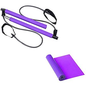 Pilates Bar Kit Met Weerstand Bands Voet Loop Yoga Pilates Oefening Stok Voor Home Gym Workout Pilates