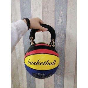 Mode Basketbal Vorm Tassen Voor Vrouwen Messenger Bag Handtassen Vrouwen Zakken Ronde Creatieve Grappige Handgemaakte