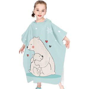 Microfiber Kids Strand Badjas Veranderende Gewaad Poncho Met Kap Surf Poncho Compact Quick Dry Hooded Handdoeken