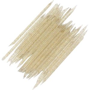 100Pcs Crystal Sticks Nail Art Herbruikbare Double End Stok Pusher Cuticle Verwijder Tool Vorken Voor Nagels Manicure Gereedschap