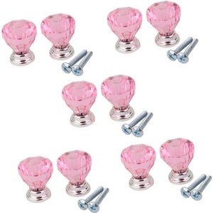 10 Stuks Roze Drawer Pull Knoppen Kabinet Buffetkast Bin Handle Decoratie Voor Meubels Lades
