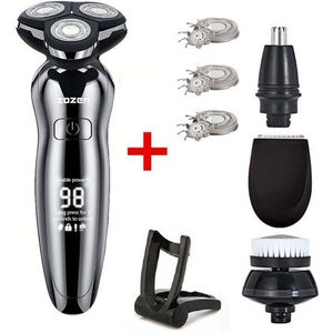 Elektrische Scheerapparaat Voor Mannen 4D Scheermes Baard Trimmer Usb 3 Blades Draagbare Water Proof Elektrische Scheerapparaten Tondeuse Facial Epilato