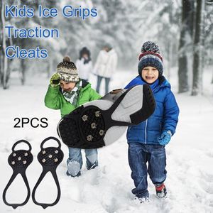 1 Paar Kids 'Antislip Stijgijzers Traction Cleats Spike Schoenen Cover Winter Outdoor Wandelen Veiligheid Schoen Grips Op Ijs sneeuw Voor Kid 'S