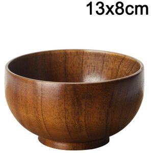 Jujube Hout Massief Hout Japanse Stijl Houten Kom Isolatie Eten Noodle Soep Kom Kindje Rijstkom Familie Grote/kleine Kom