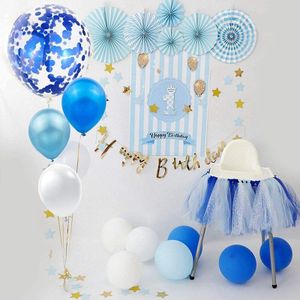 Gelukkige Verjaardag Letters Vijfpuntige Ster Aluminium Film Pailletten Ballon Set Combinatie Verjaardag