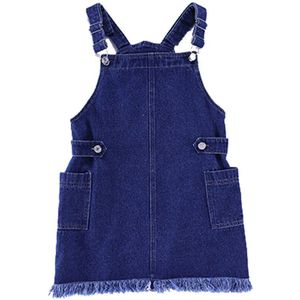 Meisjes Denim Overall Rok Jeans Kid Solid Fringe Romper Cowboy Kleding Lente Zomer Outfit voor Tiener Oud Meisje