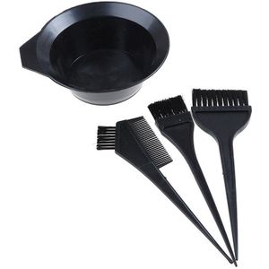 4 Stks/set Haarkleur Dye Kom Kam Borstels Tool Kit Set Tint Coloring Dye Kom Kam Borstel Twin headed Borstels Set