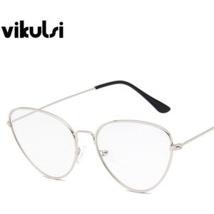 Classic Cat Eye Optische Brilmonturen Vrouwen Transparante Glazen Dames Frame Ultra Licht Metalen Frame Clear Lens Brillen