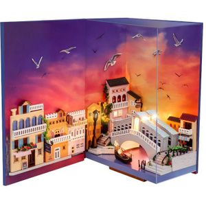 Miniatuur Model Diy Pop Marionet Huis Houten Meubilair House Creatieve Boeken Handgemaakte Accessoires Set Kinderen Speelgoed