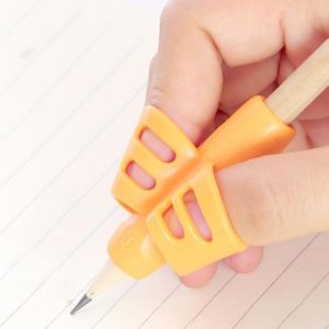 3Pcs Siliconen Schrijven Aid Grip Voor Kids Kinderen Leren Pen Potlood Aid Grip Kinderen Schrijven Houding Corrector Potlood Houder gereedschap