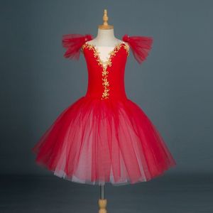 Rode Lange Ballet Tutu Jurk Kinderen Meisjes Volwassen Vrouwen Romantische Tutu Hedendaagse Dans Ballerina Jurk Kostuums Ballet Jurk Meisjes