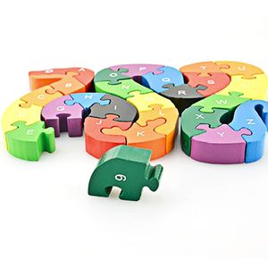 Kinderen Speelgoed Puzzel 26 Engels Alfanumerieke Mooie Snake Puzzel Speelgoed