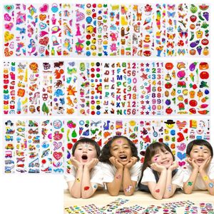 30 Vel Verschillende Puffy 3D Cartoon Stickers Waterdichte Bubble Kids Diy Ambachtelijke Speelgoed Prinses Dier Jongens Meisjes Kinderen