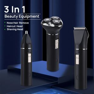 3 In1 Oplaadbare Tondeuse Voor Mannen Waterdichte Draadloze Elektrische Scheerapparaat Baard Neus Oor Scheerapparaat Haar Trimme