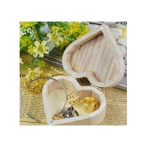 Opbergdozen Hartvorm Hout Box Wedding Home Storage Bin Oorbellen Ring Sieraden Doos