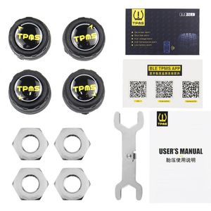 Tpms Bandenspanning Alarm Systeem Sensor Voor Motorfiets Bluetooth 5.0 Tmps Android/Ios Bandenspanningscontrolesysteem