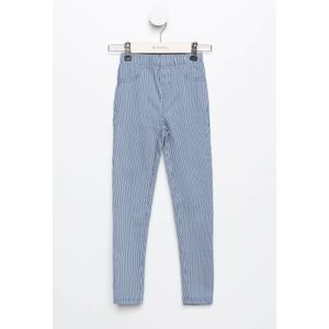 DeFacto Meisje Zomer Herfst Blauw Gestreepte Lijn Negende Potlood Broek Toevallige Geweven Skinny Bottom Broek voor Kids K4789A619SPBE458-K4789A619SP