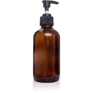 Grote Capaciteit 250Ml/500Ml Amber Glas Shampoo Lege Lotion Container Schuim Geperst Pomp Fles Voor Zeep Douche gel