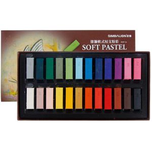 24 Kleur Zachte Pastel Half Size Set Mini Krijt Stok Potlood Krijt Pen Voor Tekenen Schilderen Kleuring Art School Schoolbord f885