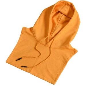 Vrouwen Mannen Afneembare Dickey Valse Nep Kraag Effen Kleur Trekkoord Capuchon Half Shirt Blouse Trui Decoratieve Vest