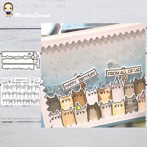 MonkeyStamp Dieren Katten Metalen Stansmessen en Stempels voor DIY Scrapbooking fotoalbum Decoratieve Embossing DIY Papier Kaarten