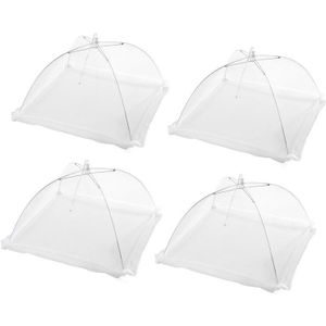4 Pack -Up Mesh Sn Voedsel Cover Tent Paraplu, herbruikbare En Inklapbare Voedsel Cover Netto Voor Partijen Picknicks, Barbecues
