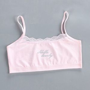 3 Stk/partij Jonge Meisjes Lace Puberteit Tiener Zachte Katoenen Ondergoed Training Bra Crop Top 8-16years