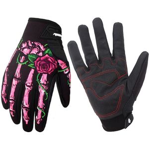 Outdoor Motorrijden Handschoenen Roze Ghost Claw Lange Vinger Ontworpen Volledige Vinger Bescherming Handschoenen Werk Sport Handschoenen