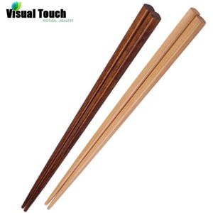 Visuele Touch Chinese Japanse Natuurlijke Hout Chop Sticks Servies Houten Eetstokjes Set 5 Paren/partij