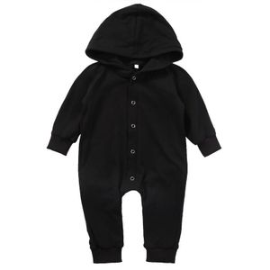 Peuter Infant Pasgeboren Baby Boy Kleding Romper Lange Mouwen Zwarte Jumpsuit Playsuit Kleding Outfits 0-24M