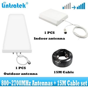 2G 3G 4G Antennes met 15m Kabel set voor Cellular Signaal versterker voor CDMA GSM DCS WCDMA LTE netwerk Signaal repeater