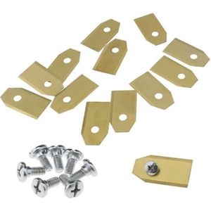 0.75Mm Titanium Gecoat Roestvrij Staal Gazon Maaier Blade Vervanging + Schroef Onderdelen Voor Husqvarna Automower 100Pcs