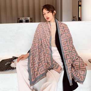 Herfst En Winter 2020new Koreaanse Verdikte Thermische Lange Sjaal Imitatie Kasjmier Dual Purpose Vrouwen Sjaal Kwastje Deken Sjaal