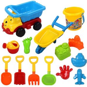 15 Pcs Strand Zand Speelgoed Set Met Emmer Schoppen Zomer Outdoor Spelen Graven Tool Kit Voor Kinderen Peuters