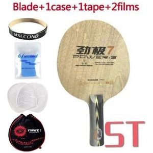 Dhs POWER-G 7 (PG7, Zonder Doos) Pg 7 Tafeltennis Blade (Klassieke 7 Ply) racket Ping Pong Bat Paddle