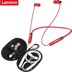 Lenovo HE05 Draadloze Bluetooth 5.0 Magnetische Nekband Koptelefoon Headset IPX5 Waterdichte Sport Oordopjes Noise Cancelling Microfoon