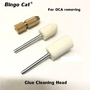 CJ6 + 9 + Lijm Schoonmaken Wolvilt Hoofd Voor Glas Touch Sceen Polijsten Hoofd Geen Pijn Lcd Oca Lijm remover Clean Tool