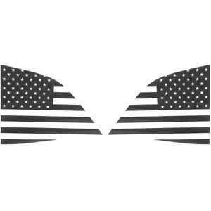 Voor Dodge Challenger Auto Achterruit Decoratie Stickers Amerikaanse Vlag Stijl Auto Exterieur Accessoire Zwart/Carbon fiber