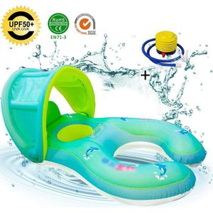 Opblaasbare Ring Zwemmen Cirkel Moeder Baby Float Dubbele Zwembad Accessoires Opblaasbare Wielen Swimtrainer Cirkels