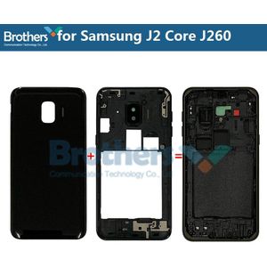 Volledige Behuizing voor Samsung Galaxy J2 Core J260 Midden Frame met Camera Lens Knoppen voor Samsung J260F J260G Back Case behuizing Top